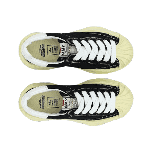 메종 미하라 야스히로 블레이키 VL OG 솔 캔버스 로우탑 스니커즈 블랙 A09FW732-BLACK - 이미지 3
