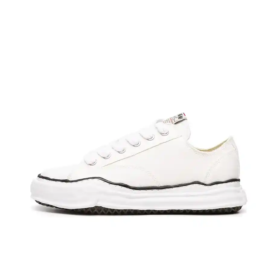 Maison Mihara Yasuhiro Peterson OG Sole Canvas Low Sneakers White_2_11zon