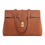 CELINE 16 스무스 소가죽 핸드 백, 숄더 백 M 여성 타우니